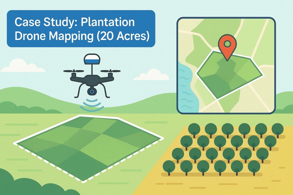 Case study plantation drone mapping — GPS-only vs PPK Fix comparison