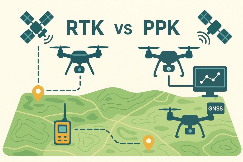 RTK vs PPK comparison — operational differences and accuracy outcomes