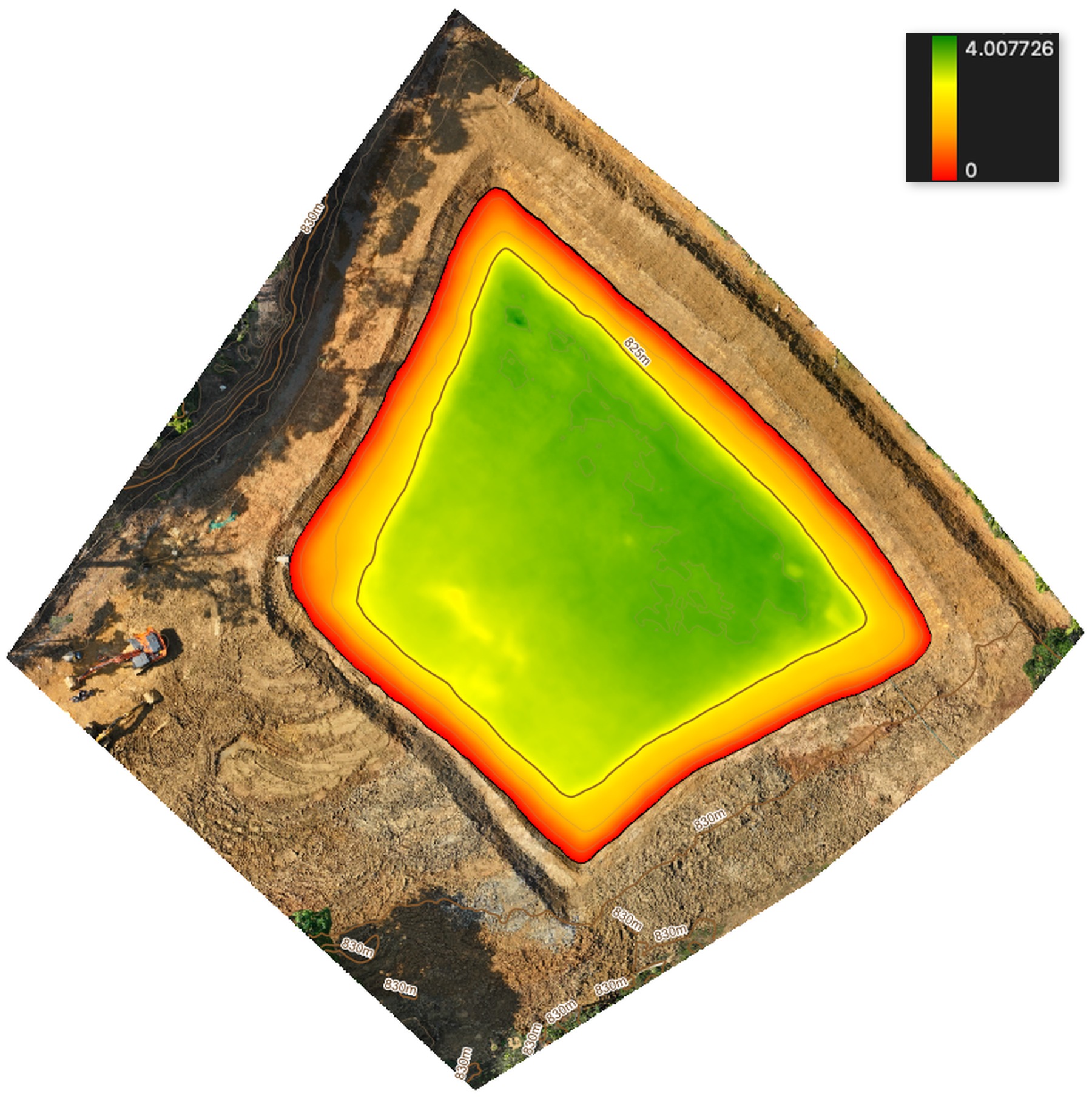 Calculate Lake or Crater Water Volume from a Drone DTM in QGIS